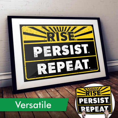 "Rise Persist Repeat" Cardstock Print