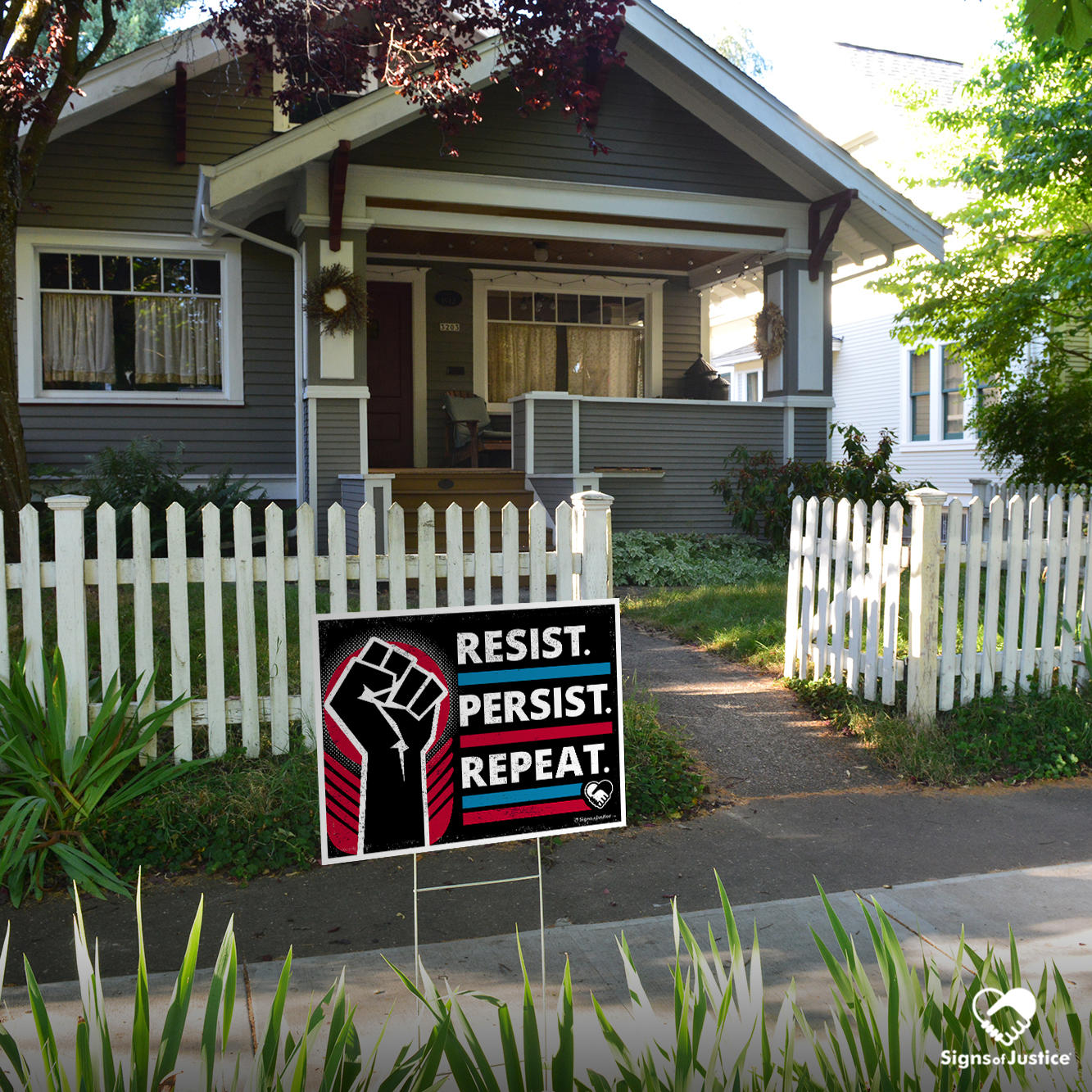 "Resist Persist Repeat" Yard Sign