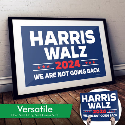 "Harris Walz 2024" Campaign Cardstock Print