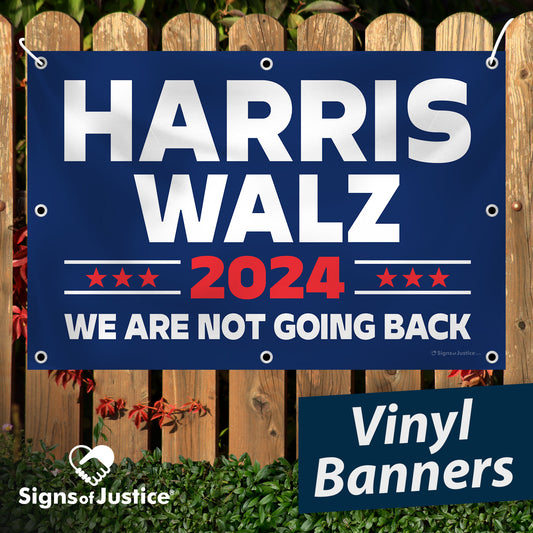 "Harris Walz 2024" Campaign Vinyl Banner