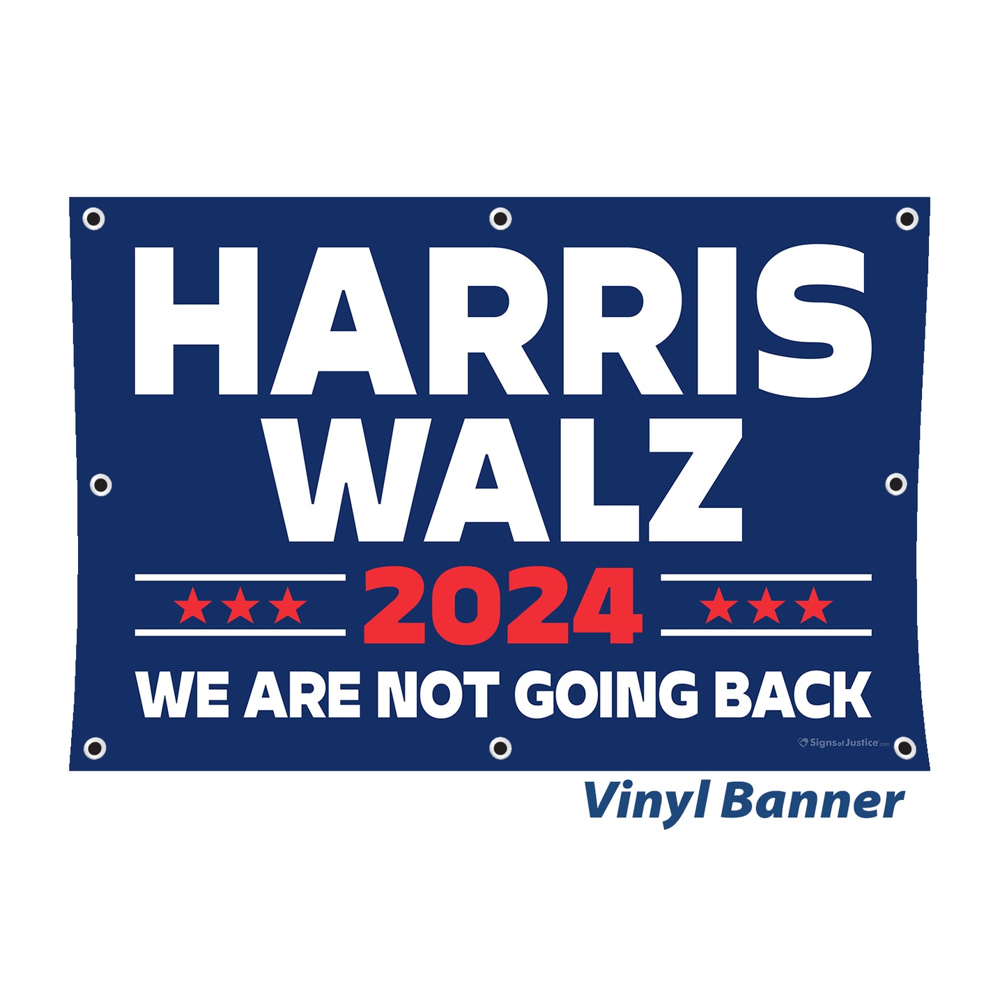 "Harris Walz 2024" Campaign Vinyl Banner