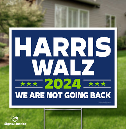 "Harris Walz 2024 (Brat Green)" Campaign Yard Sign