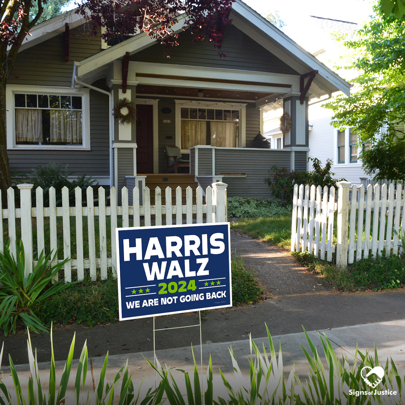 "Harris Walz 2024 (Brat Green)" Campaign Yard Sign