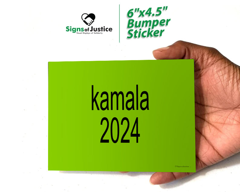 "Kamala Harris 2024 (brat)" Campaign Bumper Sticker