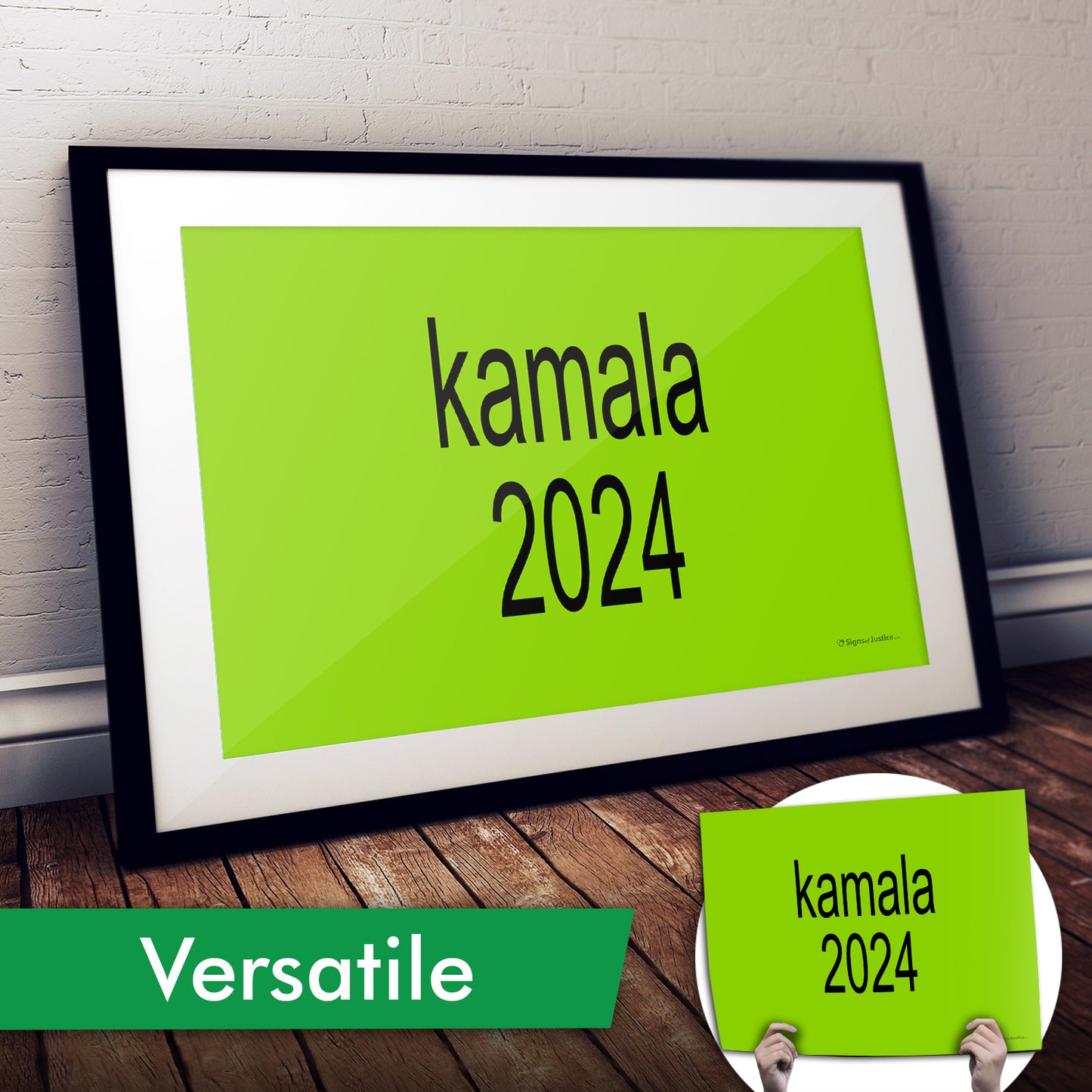 "Kamala Harris 2024 (brat)" Campaign Cardstock Print