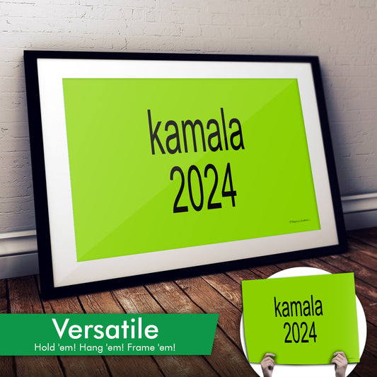 "Kamala Harris 2024 (brat)" Campaign Cardstock Print