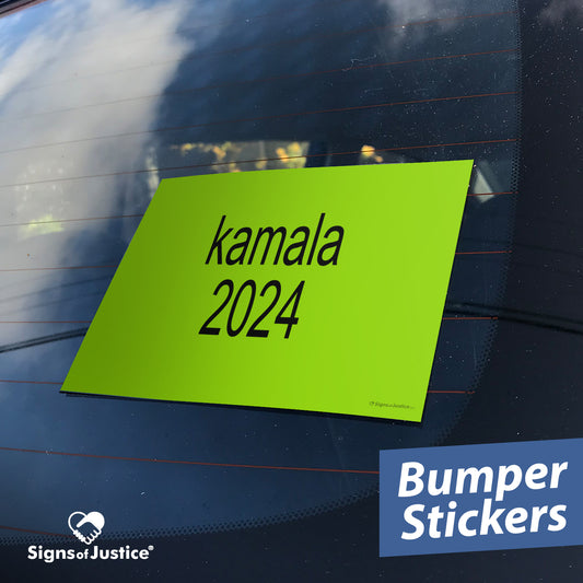 "Kamala Harris 2024 (brat)" Campaign Bumper Sticker