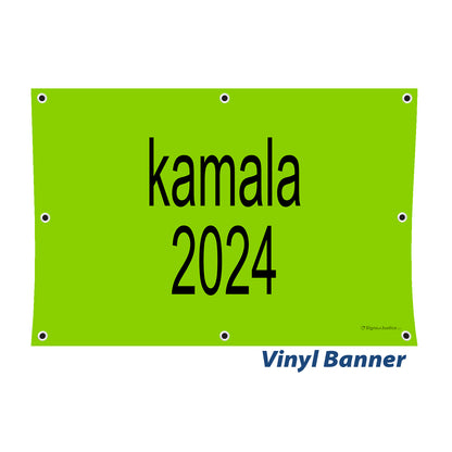 "Kamala Harris 2024 (brat)" Campaign Vinyl Banner