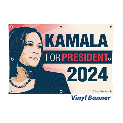 "Kamala Harris 2024" Campaign Vinyl Banner