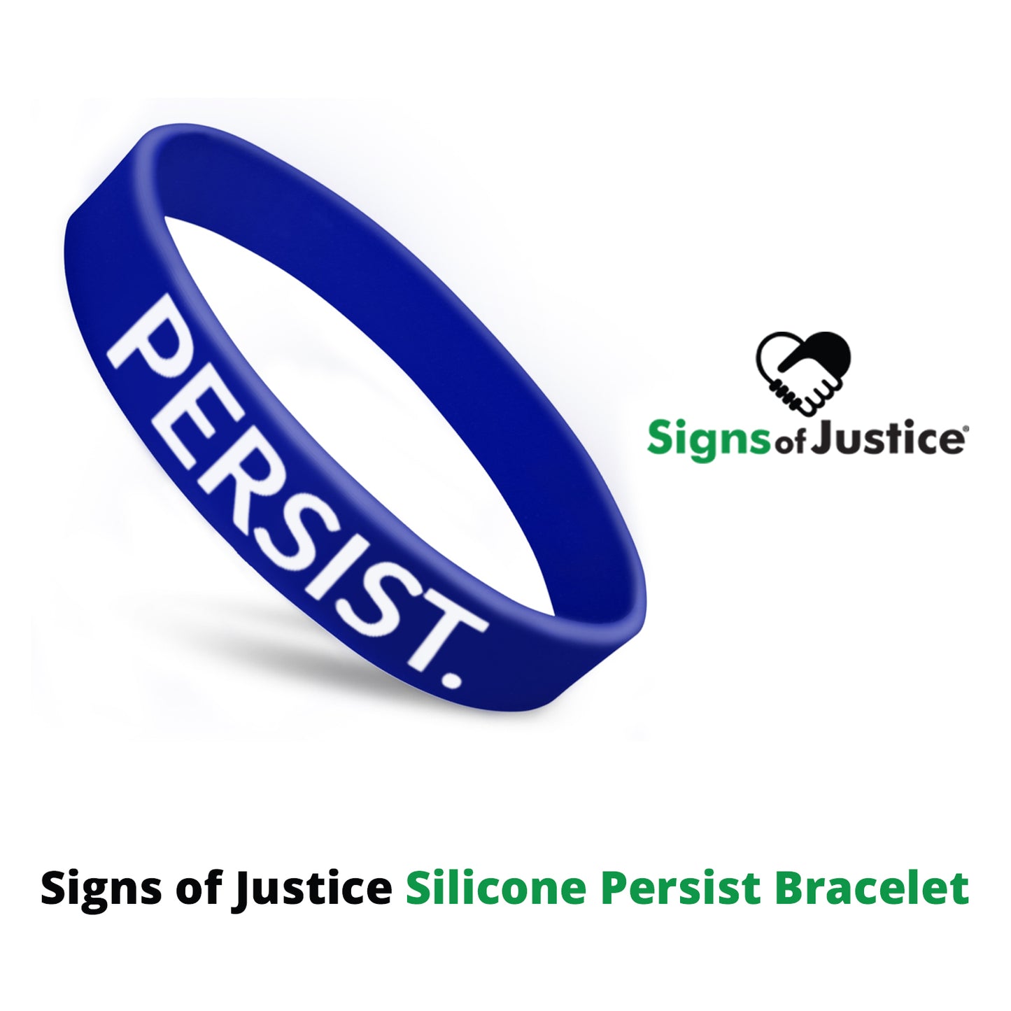 Signs of Justice Persist Silicone Bracelet