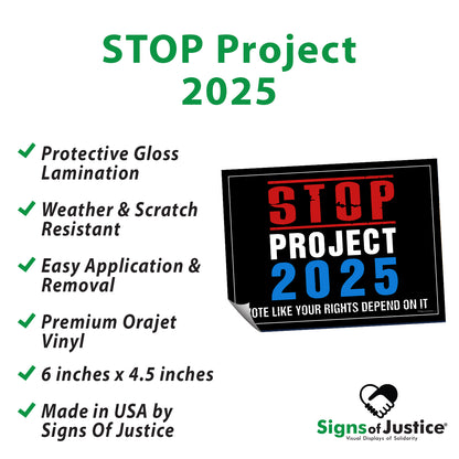 "STOP Project 2025" Bumper Sticker