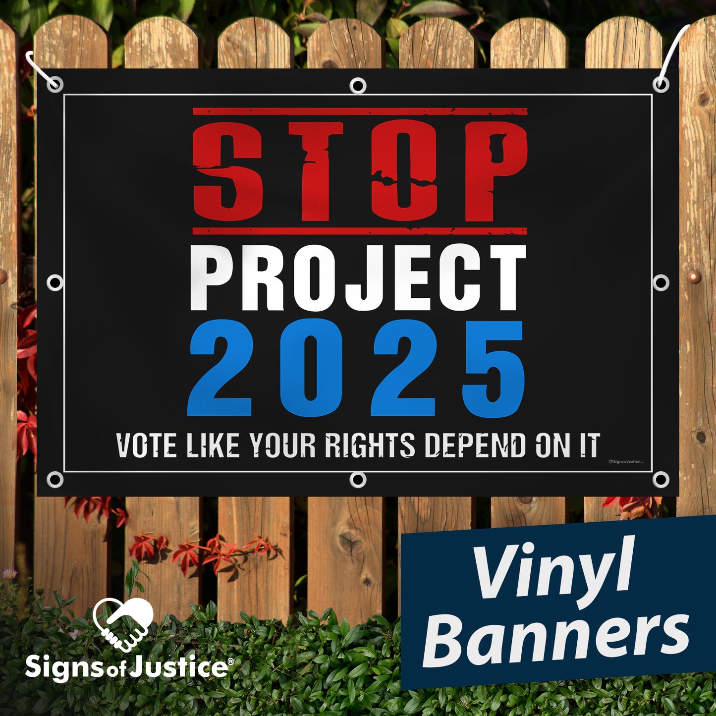 "STOP Project 2025" Vinyl Banner