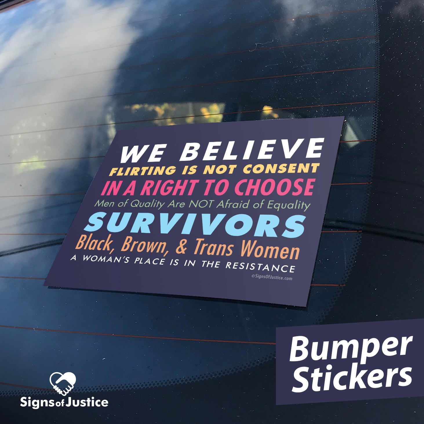 A Woman's Place is in Her Union Bumper Sticker #B123